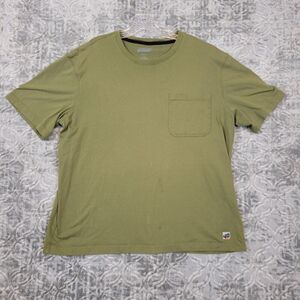 Duluth Trading Shirt Mens XL Green 40 Grit Pocket Work Casual Short Sleeve